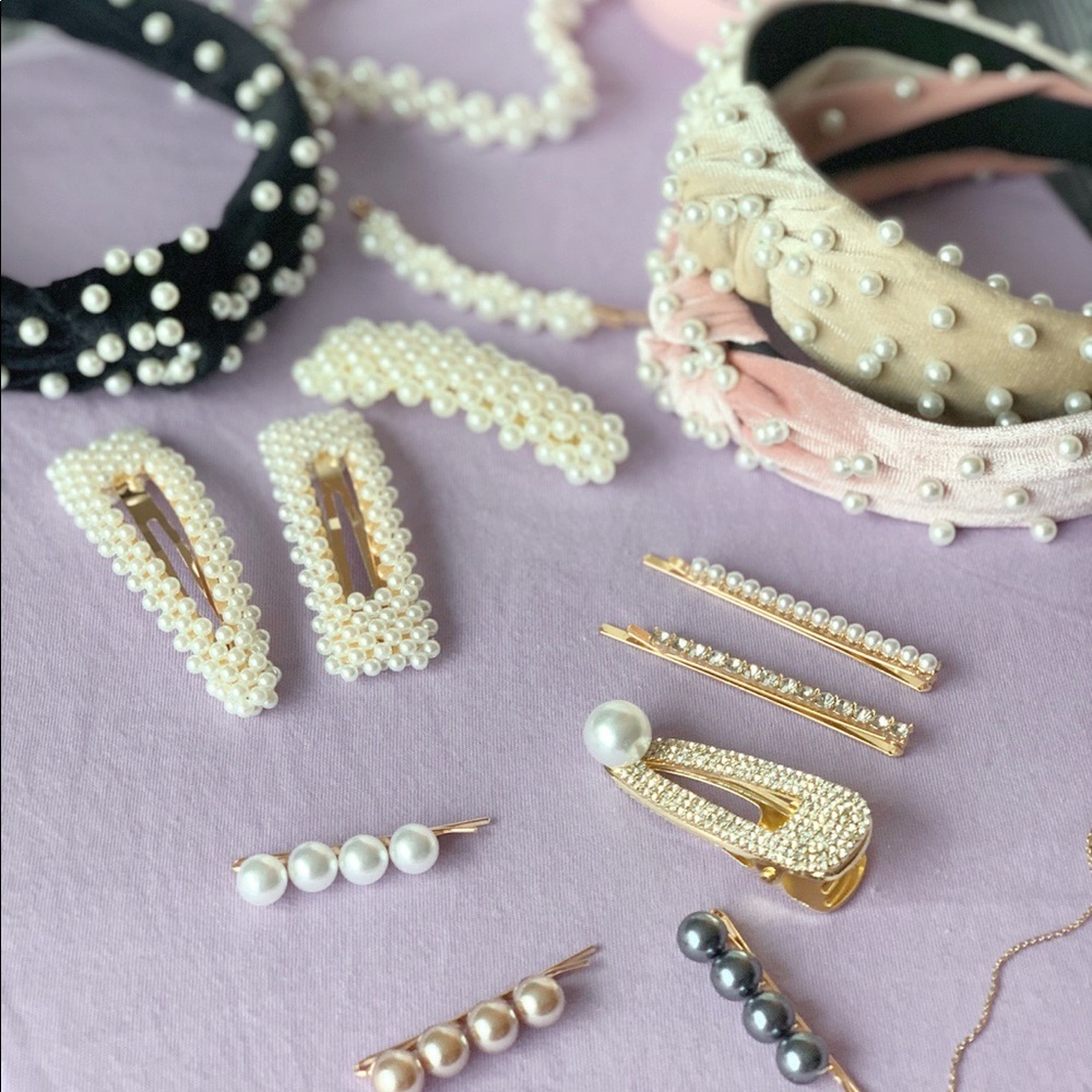 Pastel Renaissance Rhinestone Clips 3-Piece Set - Picture 3 of 3